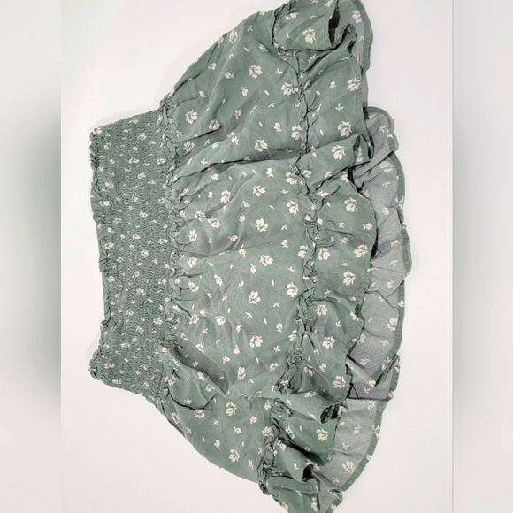 Girls XL 14-16 Plus Skirt New - Never Worn (plus size) soft green white - Picture 6 of 8